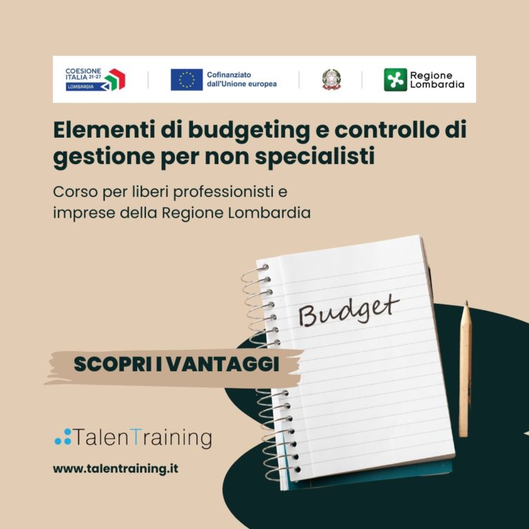 Elementi di budgeting e controllo di gestione per non specialisti